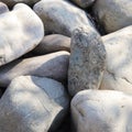 Texture of light smooth large sea stones Royalty Free Stock Photo