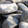 Texture of light smooth large sea stones Royalty Free Stock Photo