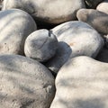 Texture of light smooth large sea stones Royalty Free Stock Photo