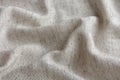 Texture of linen crumpled fabric, background