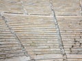 Texture of marble steps in Ancient Odeon of Herodes Atticus theater.Amphitheater of Acropolis in Athens, landmark of Greece Royalty Free Stock Photo