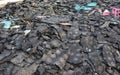 Texture of mess rubber matting floor Royalty Free Stock Photo