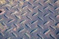 Texture of Metal cover for water, sewer manhole, gas, fire hydrant. Close-up Royalty Free Stock Photo