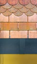 Texture of metal shingles close-up Royalty Free Stock Photo