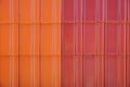 The texture of metal tiles for the roof of different colors Royalty Free Stock Photo