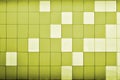 The texture of the metal wall, framed in the form of colored squares of two colors. Modern wall design for the exterior of reside Royalty Free Stock Photo