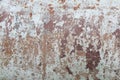 texture of metal walls with old rust paint whitewash traces of metal corrosion