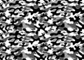 Texture military camouflage repeats seamless army gray black white hunting. Print Textile Design Vector Royalty Free Stock Photo