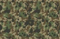 Texture military camouflage repeats seamless army green hunting. Print Textile Design Vector Royalty Free Stock Photo