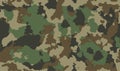 Texture military camouflage repeats seamless army green hunting. Print Textile Design Vector Royalty Free Stock Photo