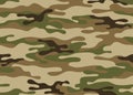 Texture military camouflage repeats seamless army green hunting. Print Textile Design Vector Royalty Free Stock Photo