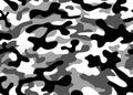 Texture military camouflage repeats seamless print army gray black hunting Royalty Free Stock Photo