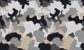 Texture military camouflage repeats seamless Vector Pattern For fabric, background, Royalty Free Stock Photo