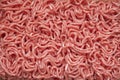 texture of minced meat, closeup of minced veal, minced pork, ground pork, raw ground beef, Top view of raw minced beef meat, Royalty Free Stock Photo