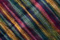 Variegated striped fabric closeup