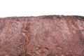 Texture of mountain showing red soil after excavated Royalty Free Stock Photo