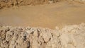 The texture of the mud or wet soil on the mine Royalty Free Stock Photo