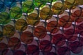 Texture of multi-colored glasses made of plastic with shadows. Nice background. Royalty Free Stock Photo