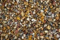 Texture: Multi colored pebbles rocks / aggregate background. 8