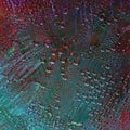 Texture. Multi-colored silhouettes of flowing raindrops are located on the colorful background. Royalty Free Stock Photo