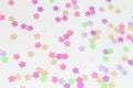 Texture with multicolored stars on a white background Royalty Free Stock Photo