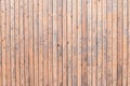 Texture of narrow light wood planks with veins and knots. Vertical narrow boards