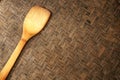 Texture of natural bamboo Weave spade of frying pan