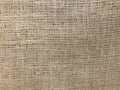 The texture of the natural fabric is burlap, brown. Interior decoration