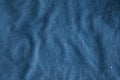 Texture of natural weave cloth in dark blue grey color fabric of natural cotton or linen textile material in seamless background Royalty Free Stock Photo