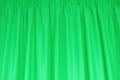 Texture of neon green velveteen fabric curtains