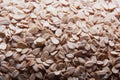 The texture of oatmeal. whole grain cereal flakes
