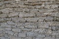 Texture of old brick castle wall. Ancient fortress brickwork Royalty Free Stock Photo