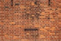 Texture of an old brick wall with metallic details Royalty Free Stock Photo