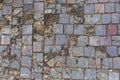 Texture of old broken stone paving stones Royalty Free Stock Photo