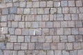 Texture of old broken stone paving stones Royalty Free Stock Photo