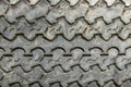 Texture of an old car tire wheel. close up macro Royalty Free Stock Photo