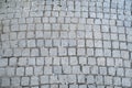 Texture of old Cobbled Pavement close-up. Royalty Free Stock Photo