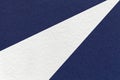 Texture of old craft navy blue and white color paper background, macro. Vintage abstract ultramarine cardboard Royalty Free Stock Photo