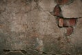 Texture of old damaged brick plaster cement wall Royalty Free Stock Photo