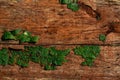 Texture of an old, damaged paintwork on wood. The texture of the old wood.