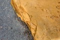 Texture of old insulation board and road surface Royalty Free Stock Photo