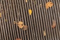 Texture of an old passenger car cabin filter