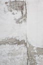 Texture of old peeling gray wall covered with plaster closeup. time breaking background Royalty Free Stock Photo