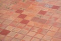 Texture of old red ceramic tiles Royalty Free Stock Photo