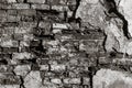 Texture of old rock wall for background black and white Royalty Free Stock Photo