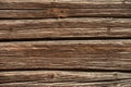 The texture of old rough logs. Royalty Free Stock Photo