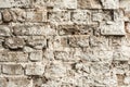 Texture of an old ruined brick wall of an ancient building Royalty Free Stock Photo