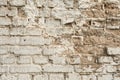 Texture of an old ruined brick wall of an ancient building Royalty Free Stock Photo