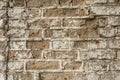 Texture of an old ruined brick wall of an ancient building Royalty Free Stock Photo