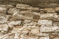 Texture of an old ruined brick wall of an ancient building Royalty Free Stock Photo